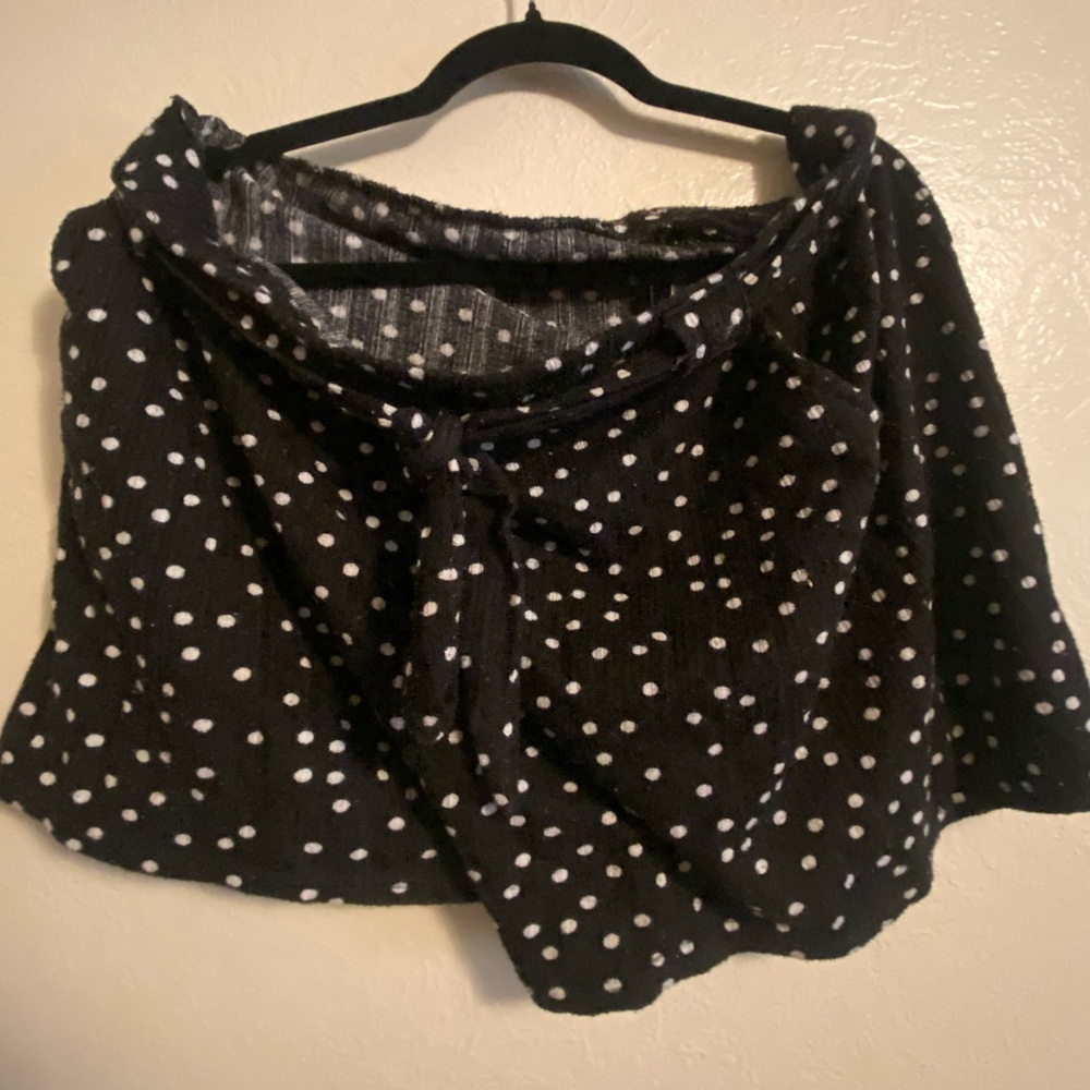 black and white dot shorts